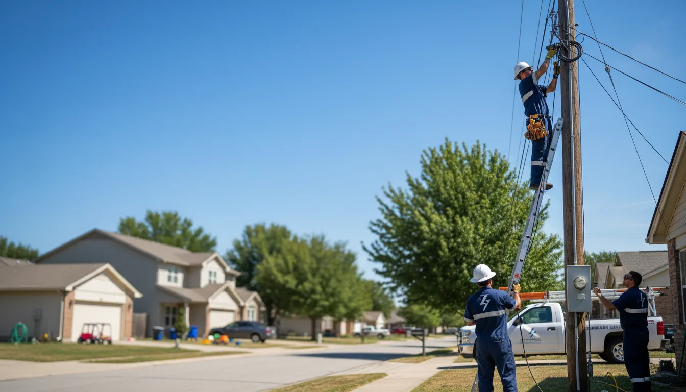 Residential electrician providing installation services in Fowlerton, TX